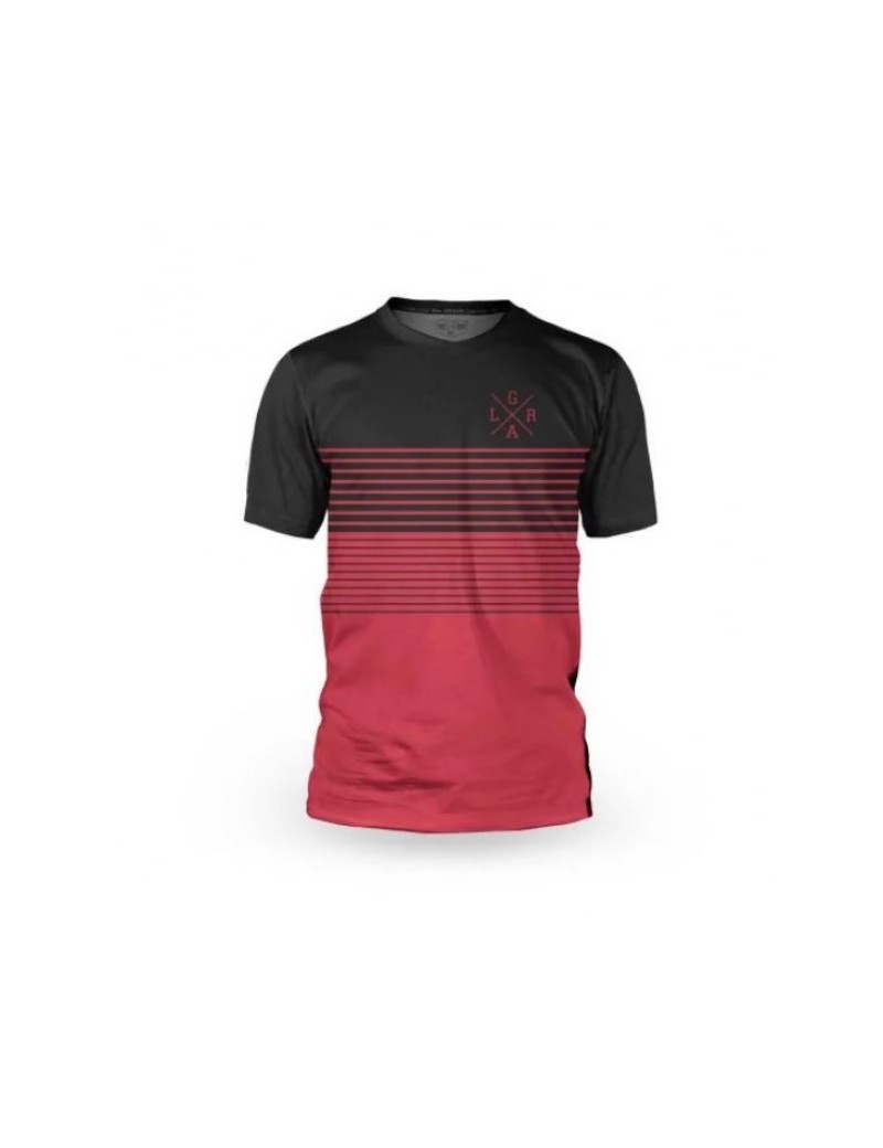 MAILLOT LOOSE RIDER BASIC STRIPE ROUGE TAILLE : S | Troc Sport