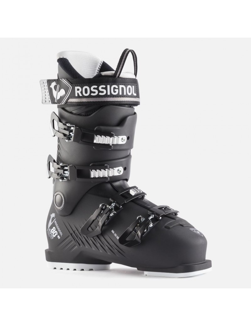 CHAUSSURE DE SKI ROSSIGNOL HI-SPEED 80 HV-BLACK SILVER 2023 | Troc Sport