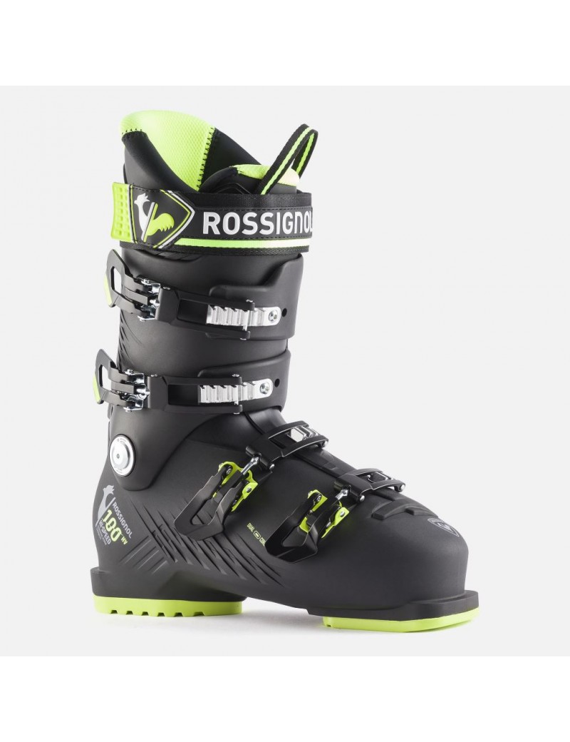 CHAUSSURE DE SKI ROSSIGNOL HI-SPEED 100 HV-BLACK YELLOW 2023 | Troc Sport