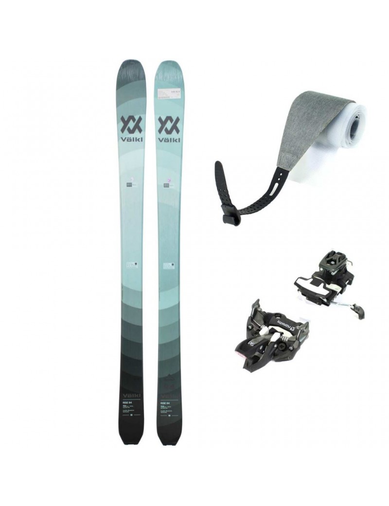 SKIS DE RANDONNEE VOLKL RISE 84 TEAL FLAT + RISE 84 SMART CLIP + MARKER ALPINIST | Troc Sport