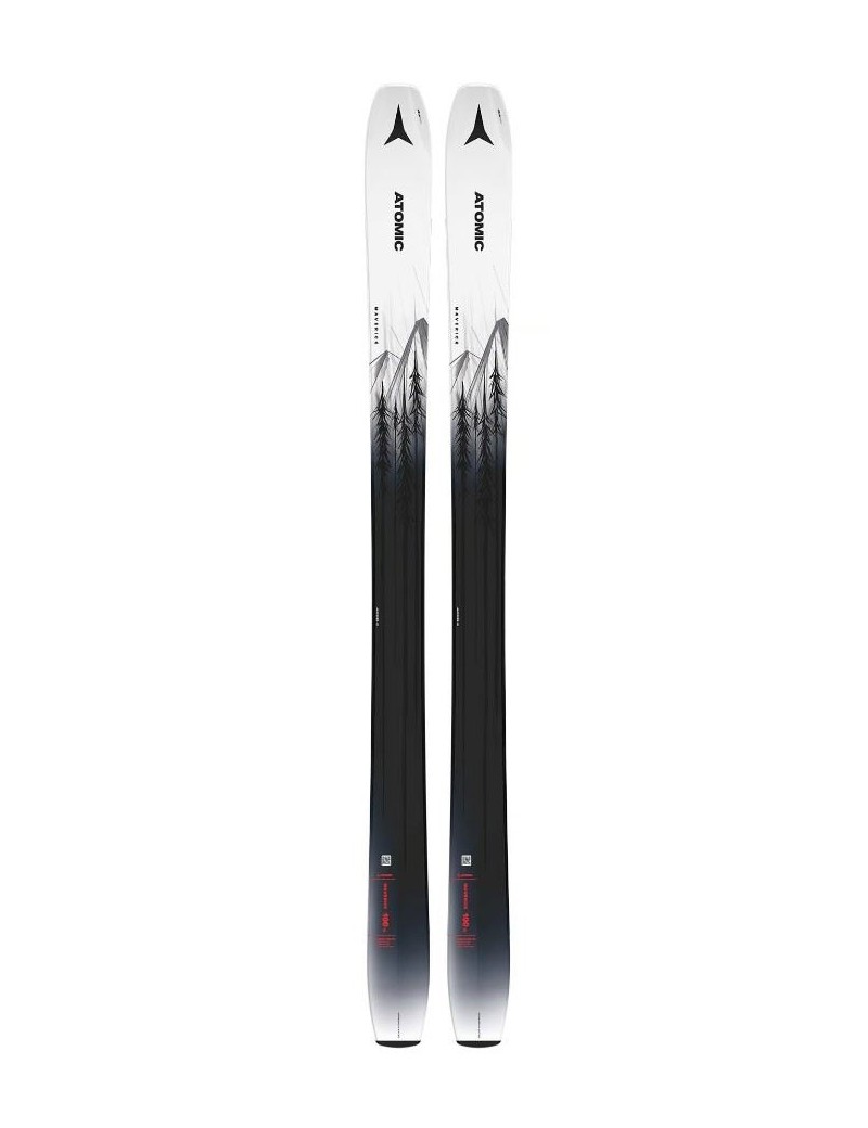 SKIS ALPIN ATOMIC N MAVERICK 100 TI BLACK/WH/RED  2024 | Troc Sport