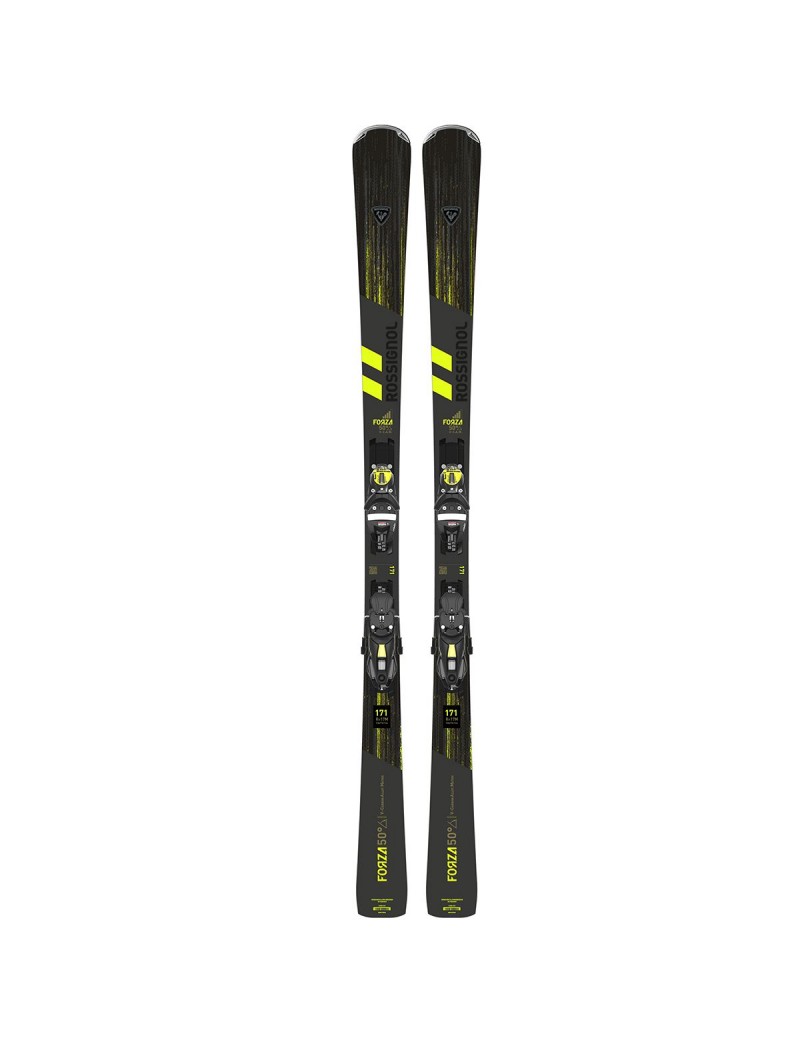 SKI ALPIN ROSSIGNOL FORZA 50' V-CAM NX12+NX12 KONECT GW B80 BLK YEL 2025 | Troc Sport